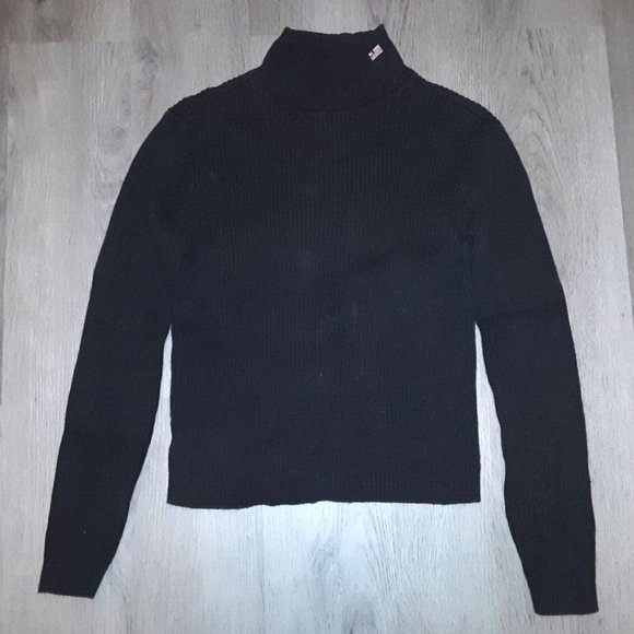 Ralph Lauren Sweaters - Vintage Ralph Lauren Polo Jeans Co. Dark Charcoal Grey Turtleneck Sweater MEDIUM